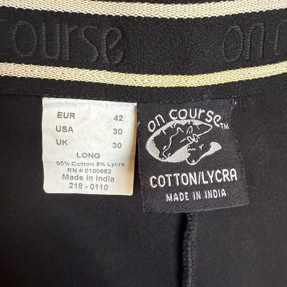 On Course Cotton Black Riding Pants Breeches Women’s Size 30 long Equestrian - Picture 3 of 16